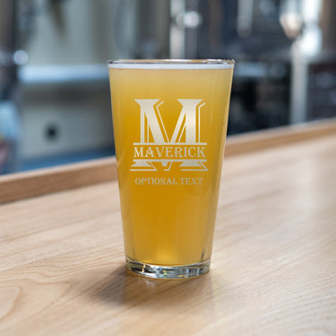 16oz Engraved Custom Beer Glasses